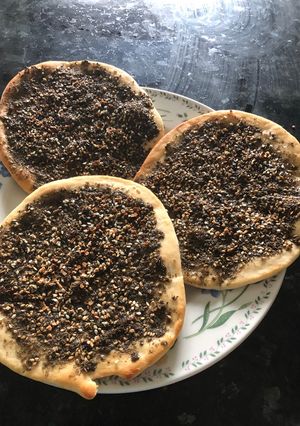 A picture of Zaater bread.