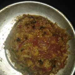 A picture of Baingan bharta.