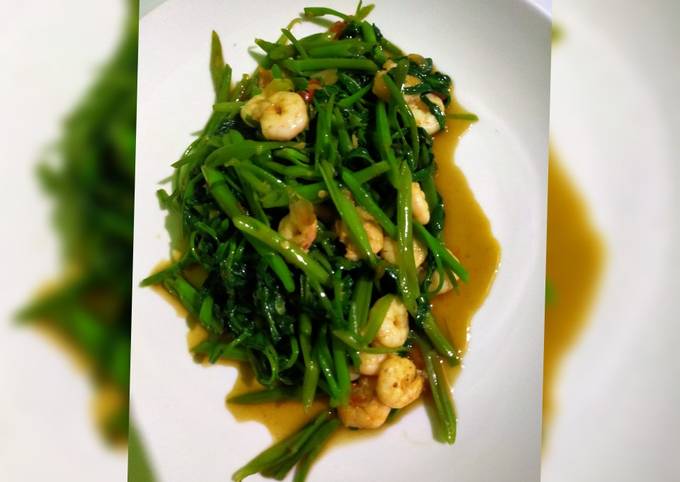 Cara Membuat Tumis kangkung udang 🍤 yang Bisa Manjain Lidah