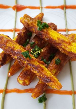 A picture of Baby Corn Tawa Fry.