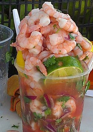 Una foto de Ceviche de camarones