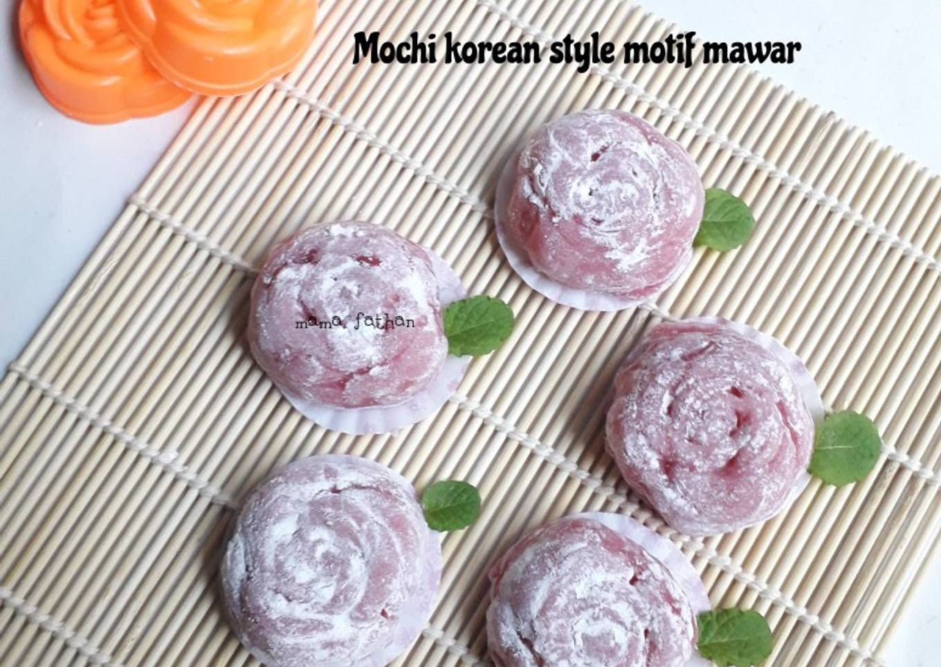 Resep Mochi korean style motif mawar Resep Mochi korean style motif mawar