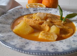 Foto principal de Sopas cachorreñas -con bacalao y naranja amarga-