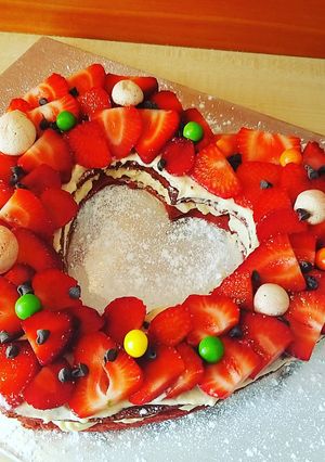 Une photo de Number cakes vanille - fraise