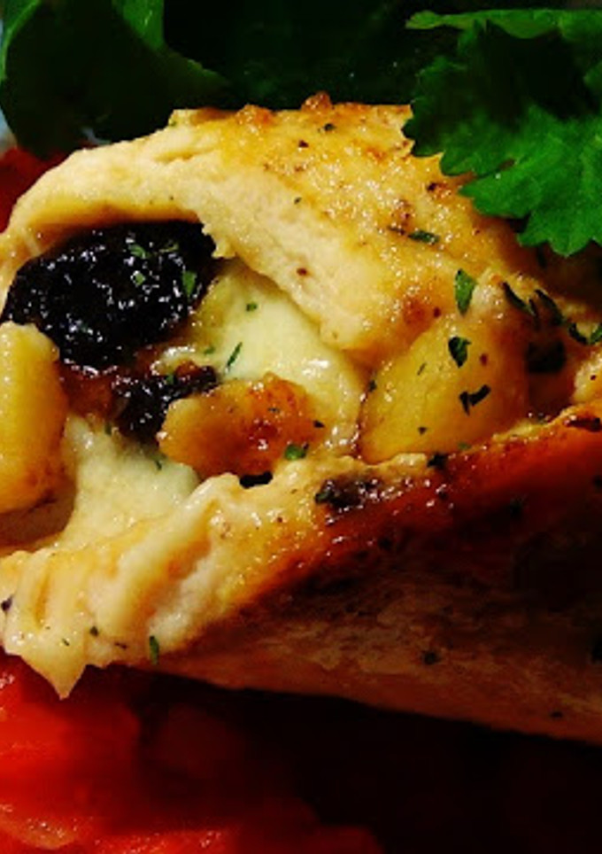 Una foto de Pechugas rellenas de Manzana