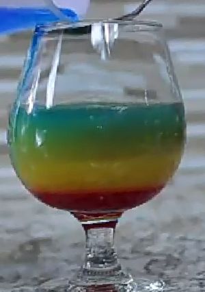 A picture of Rainbow cocktail.