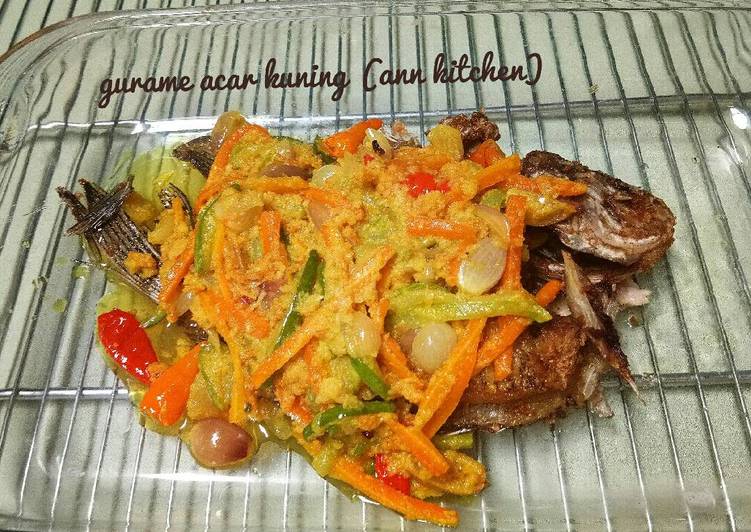 Resep Gurame acar kuning yang Sempurna