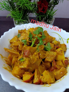 कटहल की सूखी सब्जी (kathal ki sukhi sabzi recipe in Hindi) रेसिपी मुख्य फोटो