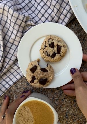 Una foto de Galletas con chispas de chocolate keto