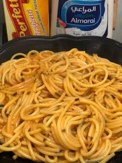 صورة لوصفة سباغيتي بالجبنه كريمي 🤩