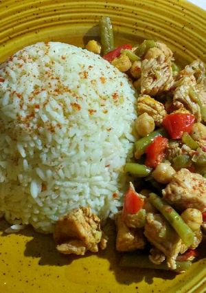 Csicseriborsós-zöldbabos pulykamell recept fotója