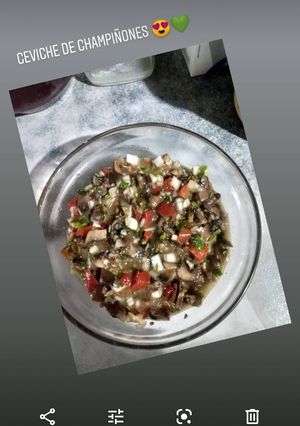 Una foto de Ceviche de champiñones
