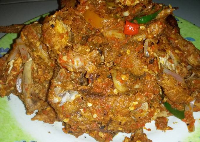 Ayam geprek sederhana