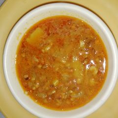 A picture of Moth potato ki Sabji.