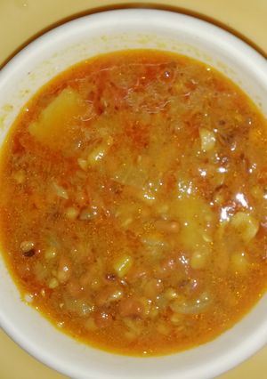 A picture of Moth potato ki Sabji.