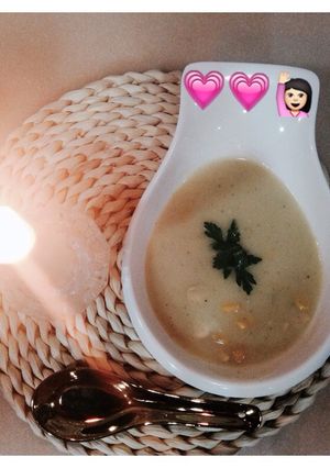 صورة لوصفة شوربه الذره اللذيذه👌🏻😋🍵