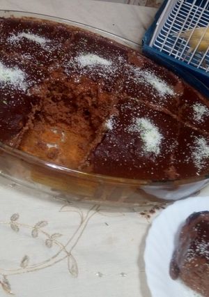 صورة لوصفة كيك بالفلو امممممممم 😋🤤 رهيب وبنين بزاف