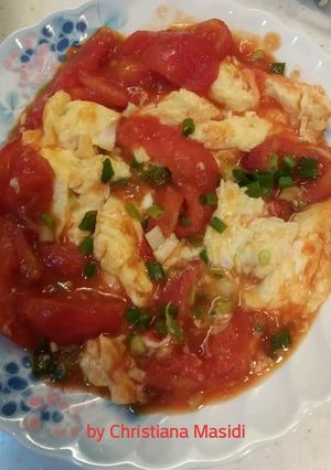 Foto resep Tomato fry eggs(Telor tumis Tomat)