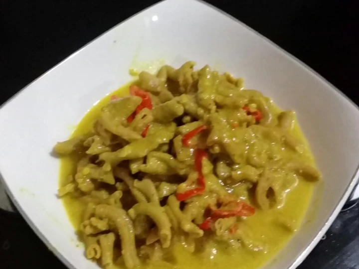 Langkah Mudah untuk Membikin Resep Usus bumbu kuning santan yang Uenak Anti Ribet, Sempurna
