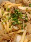 Easy Pork and Napa Cabbage Ponzu Stir-Fried Udon