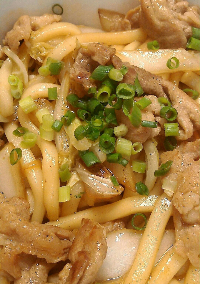 A picture of Easy Pork and Napa Cabbage Ponzu Yaki Udon.