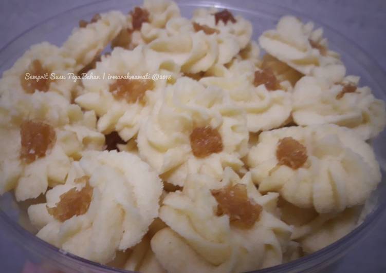 Resep Semprit Susu 3 Bahan No mixer Anti Gagal