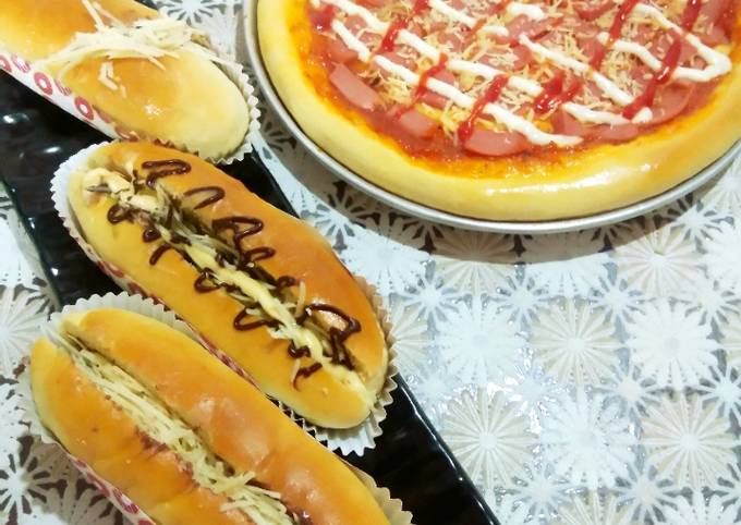 Resep 1 Adonan Untuk Pizza & Roti Empuk Oleh Mamah Aura - Cookpad