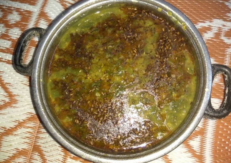 How to Make Ultimate Moong dal with  spinach (saagpaita)