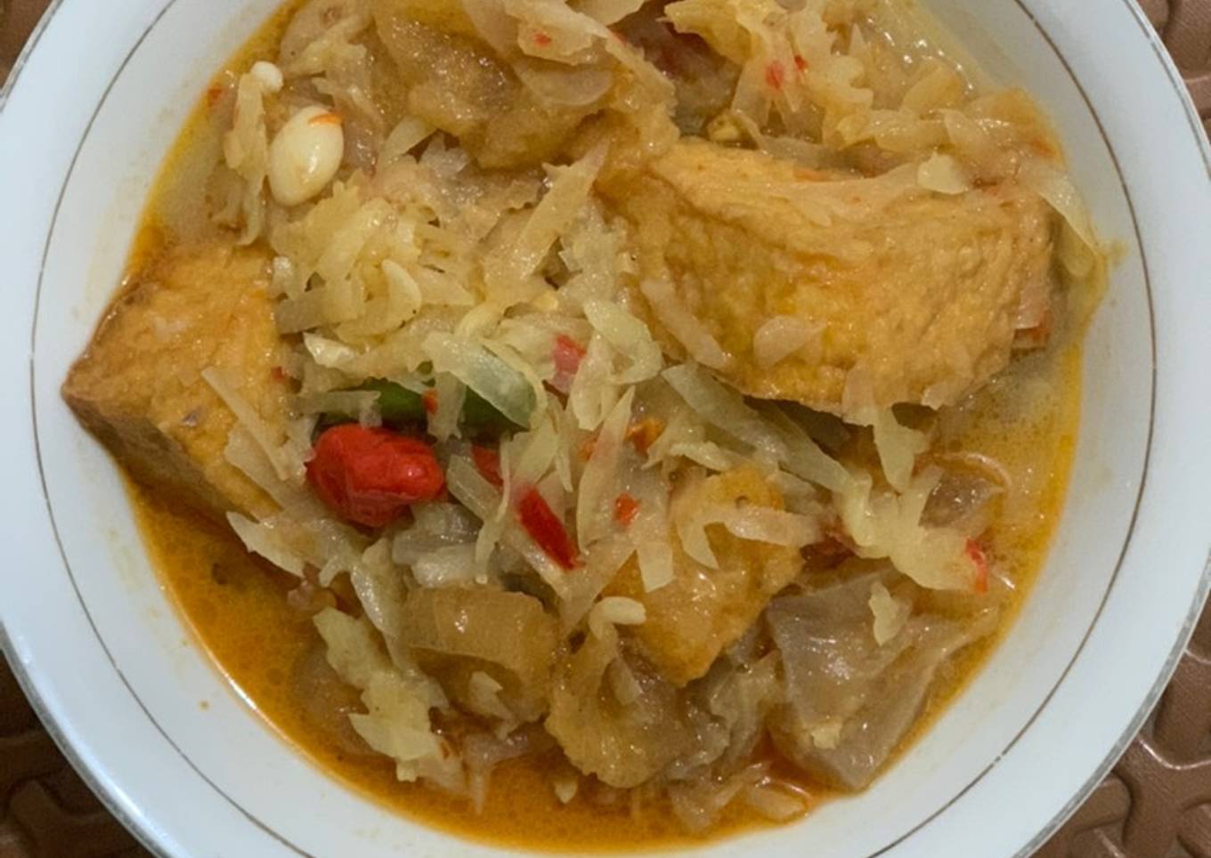 Sambal Goreng Labu siam Tahu Krecek