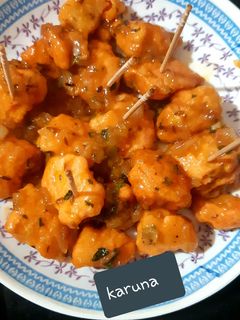 A picture of Potatoes manchurian.