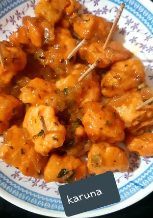 A picture of Potatoes manchurian.