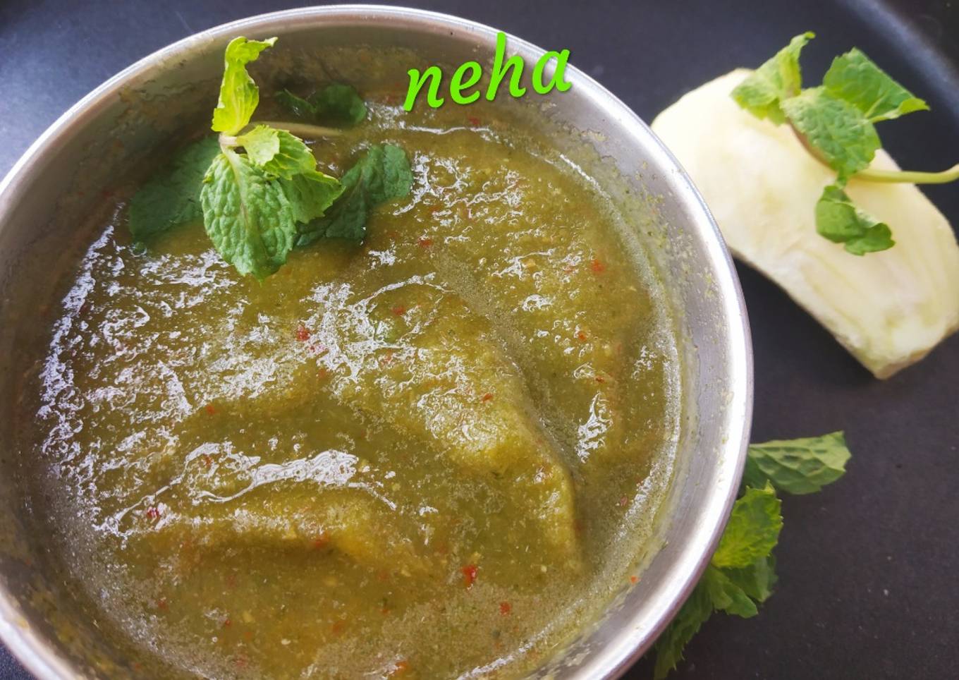 Raw mango tangy,sour, sweet,spicy chutney😋