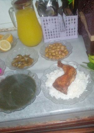 صورة لوصفة ملوخية ورز