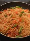 Espaguettis integrales con verduras