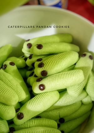 Foto resep Caterpillars Pandan Cookies