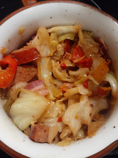 A picture of Cabbage Jambalaya.