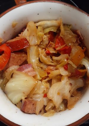 A picture of Cabbage Jambalaya.