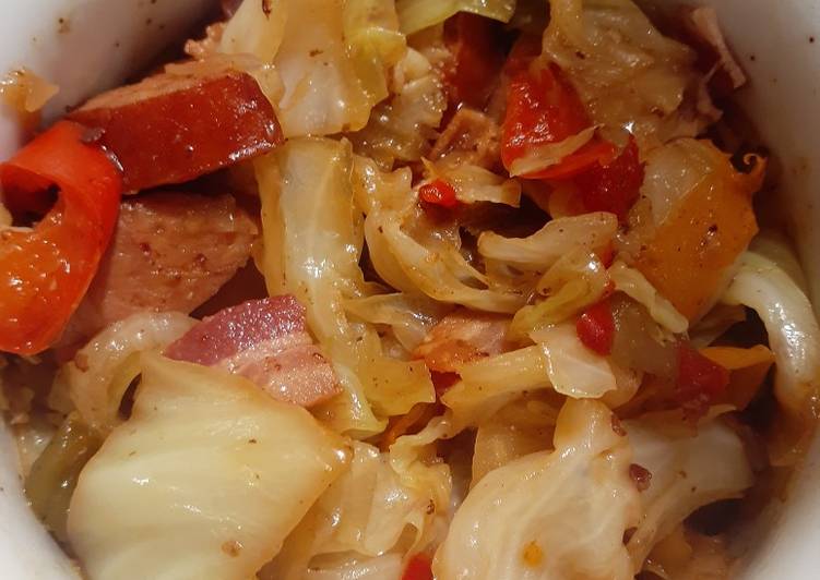 Easiest Way to Cook Tasty Cabbage & Sausage