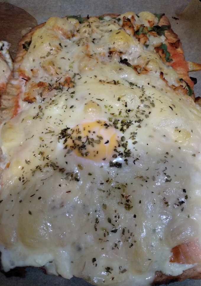 Una foto de Pizza con base de avena