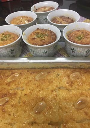 صورة لوصفة بسبوسة لذيذه بدون بيض 😋