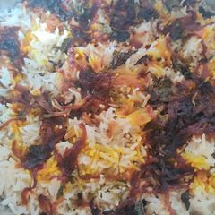 A picture of Mutton dum biryani.
