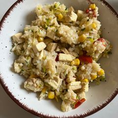 A picture of Tofu risotto.