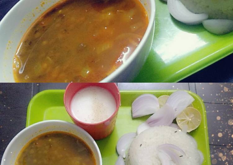 Black masoor fry dal & jeera rice🍚