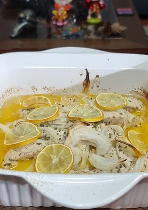 Una foto de Pollo al limón
