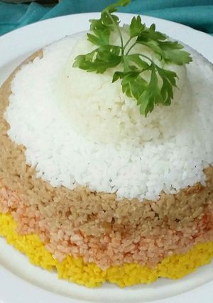 صورة لوصفة طريقة عمل أرز بالألوان