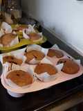 Muffins de chocolate integrales