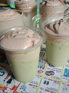 Foto resep Dalgona milo n dalgona matcha milo