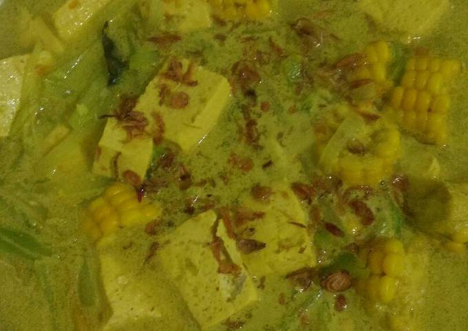 Resep Lodeh labu jagung tahu Anti Gagal