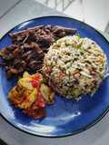 Nasi Ulam Daging Bakar