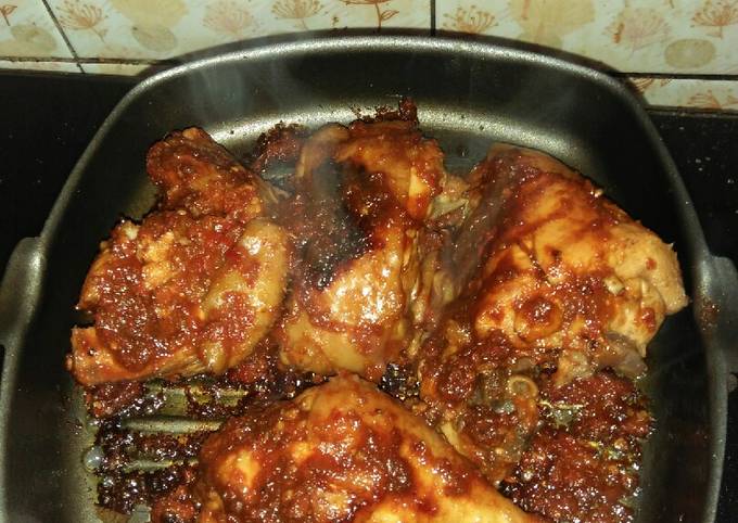 Resep Ayam bakar teflon pedas manis oleh Yeni Setyawati - Cookpad